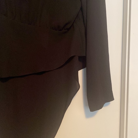 BCBGMaxAzria Asymmetrical Hem Open Back Blouse - Picture 4 of 6